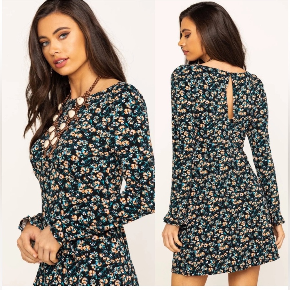 FREE‎ PEOPLE WOMEN’S SAY HELLO MINI FLORAL DRESS